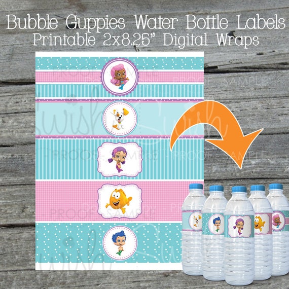Bubble Bottle Label Template