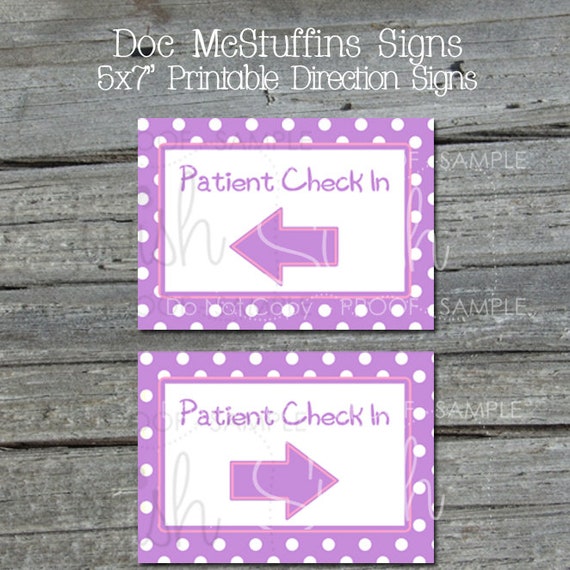 Doc Check in signs | Doc Printable signs | Welcome Sign | Digital Download | Printable Party Ideas | 1st 2nd 3rd birthday | Decorations Il_570xn