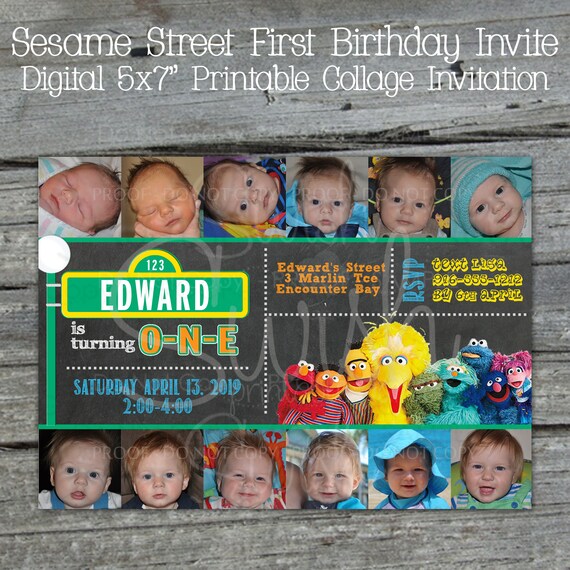 Great for birthday parties Elmo Newborn thru one year photo banner