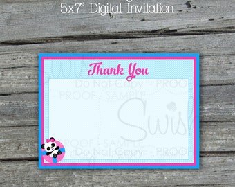 Panda Pool Party Thank you Cards | Printable Thank You Notes | Digital Download | Digital download | Instant Download