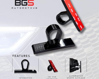 Number Plate Clips/holders for Audi Honeycomb Grills (Flexible Push&Lock Design)