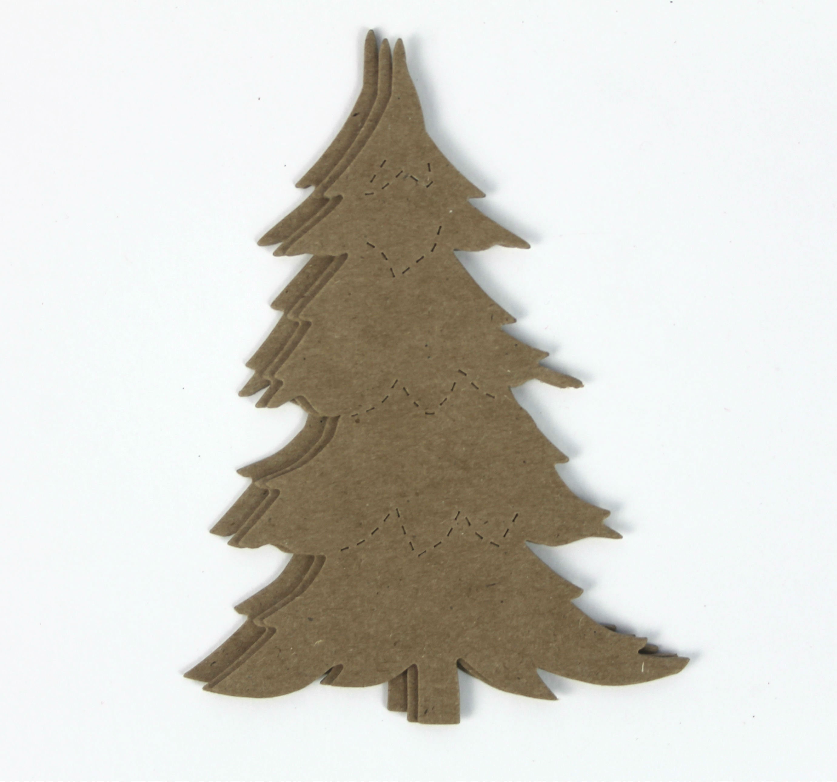3 Tall Narrow Christmas tree die cuts Chipboard Tree Cut Etsy