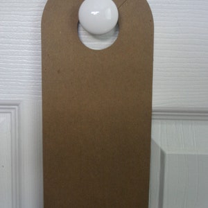 2 Chipboard doorknob hanger for door knob - Do Not Disturb Blank - 4&quot; x 10 1/4&quot;