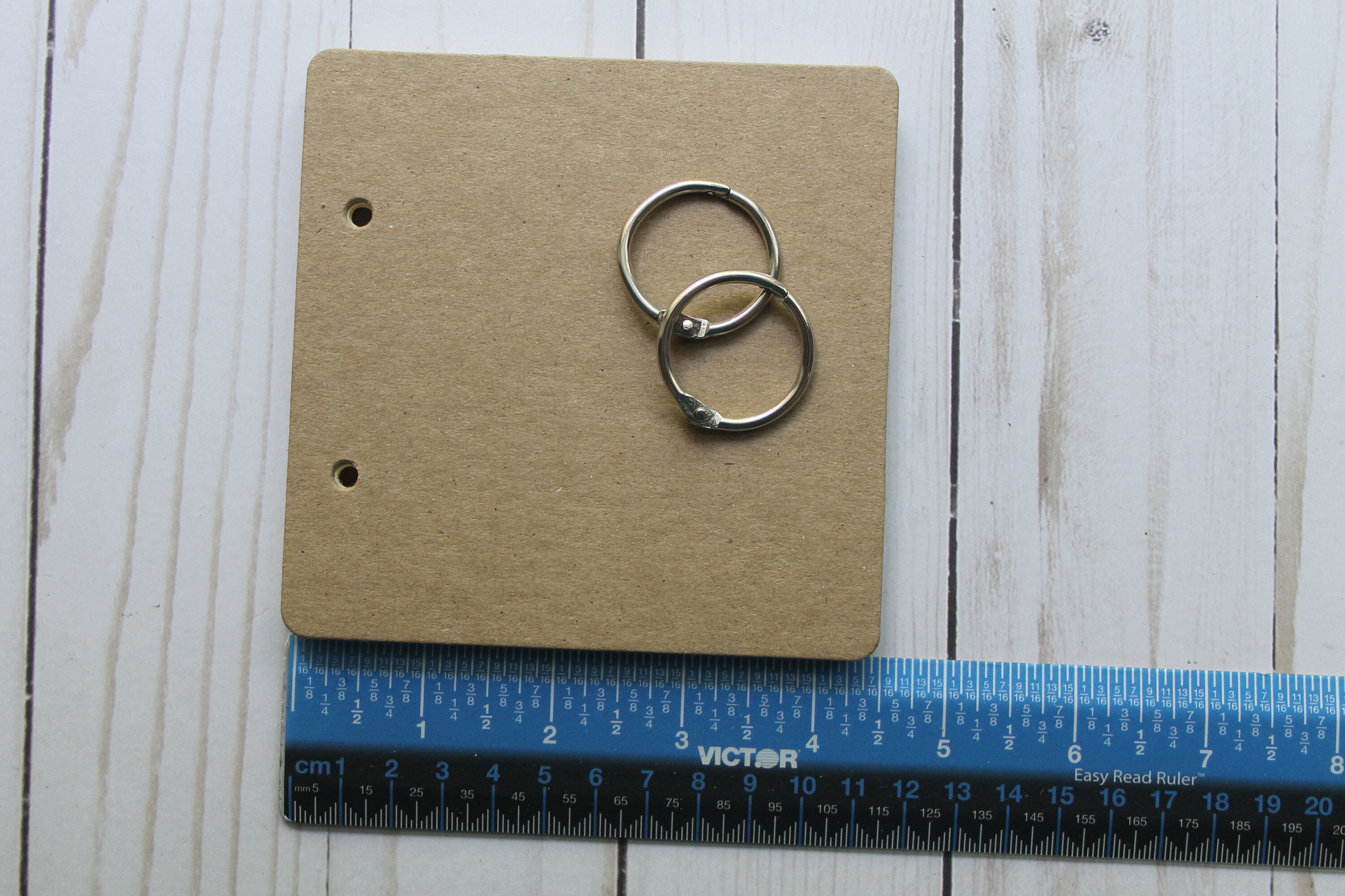 Small Scrapbook Album - Chipboard Covers - Cardstock Inner Pages 3 1/4 x  5 (Cream Paper Pages, 15 Pages Wire Binding)