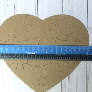 Extra Large 8 Piece Heart Shaped Jigsaw Puzzle - Bare Chipboard Die Cut ...