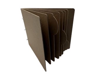 Tabbed & Non-Tabbed Scrapbook-Blank Chipboard Album- Junk Journal 7 1/2" x 6 1/2"-Chipboard Guest Book with rounded tabs