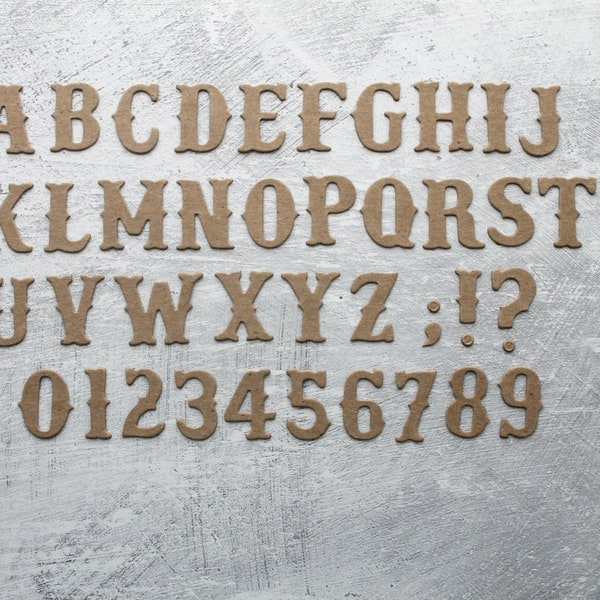 Chipboard Alphabet Etsy