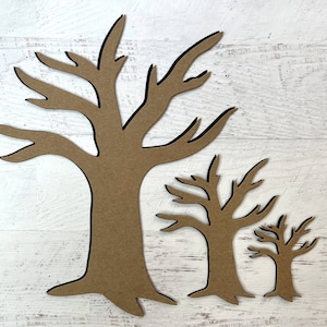 Bare Tree Die Cuts - Choose Size - Choose Chipboard or Paper - Fall, Halloween, Gothic Diecuts