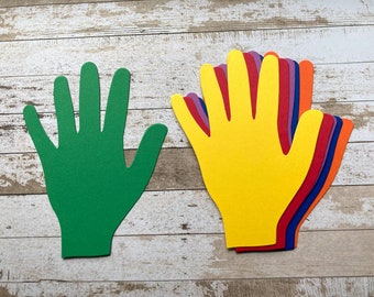 Hand Die cuts - Paper cut outs -  3 15/16"W x 5 3/16"H [choose colors, paper or chipboard]