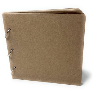Chipboard Scrapbook-Blank Album 6 3/4&quot; x 6 1/2&quot; Chipboard Book-Blank Photo Album-Choose number of pages-Book Ring, Wire Binding