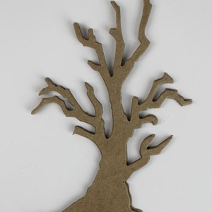 3 Bare chipboard die cuts Branch Tree - Autumn Halloween Tree - 3 1/4&quot; W x 5 1/2&quot; H