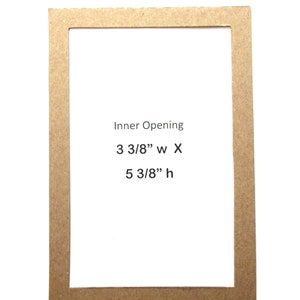 3 Rectangle Chipboard Frame Die cuts- Photo Frame-Craft Frame - With or Without Backing Piece - 4 1/4" W x 6 1/4" H