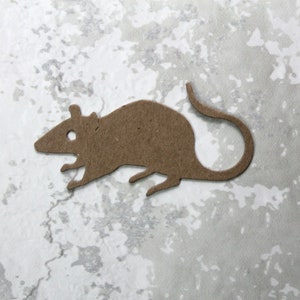 3 Rat Chipboard Halloween Die cuts - Rat Rodents 3" wide