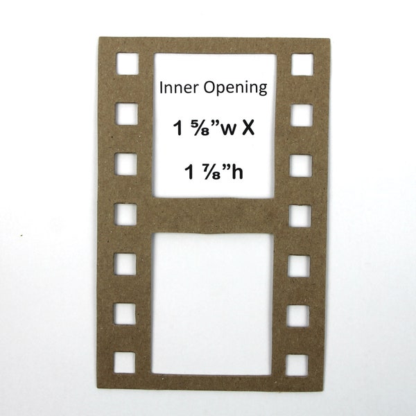 3 Double Filmstrip Frame Die cuts - Film strip holds 2 small photos