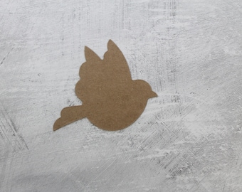 3 Flying Bird - Bare chipboard medium flying bird die cuts