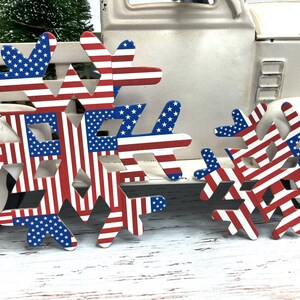 11 USA Flag snowflake ornaments - Patriotic Snowflakes - Use as ornaments, garlands, include in your Christmas cards