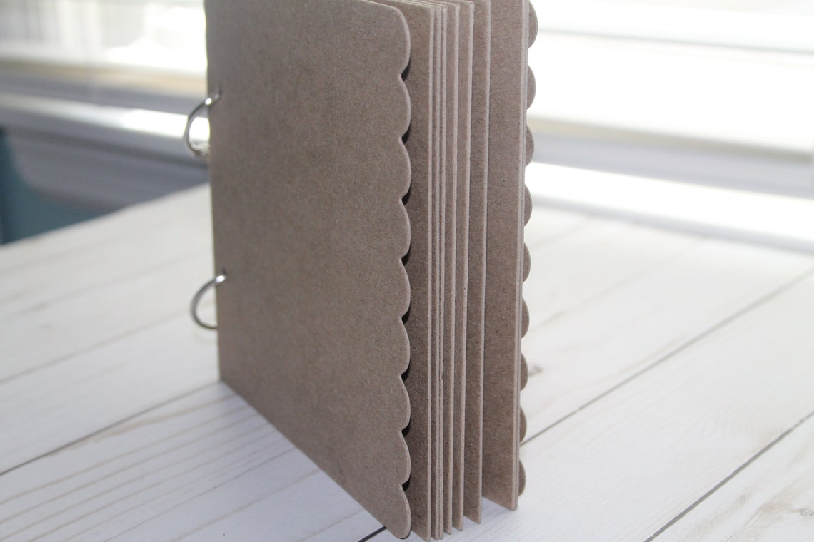 5 3/4 Blank Scrapbook AlbumPlain or Scalloped Edge Page Etsy