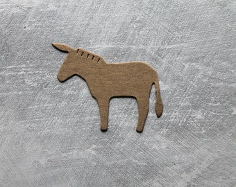 Donkeys - Bare chipboard die cuts - Barnyard Animal small donkey mule