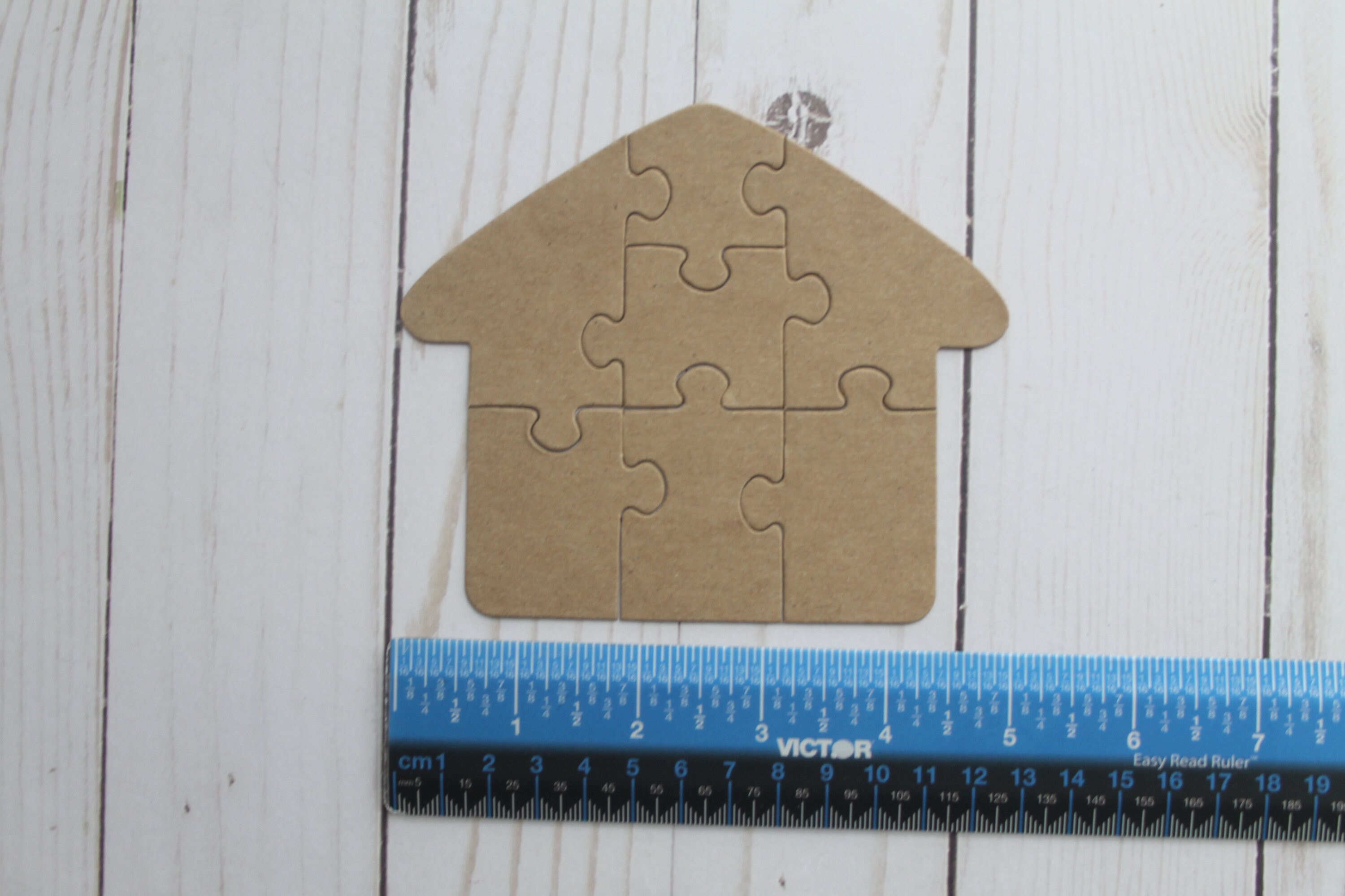 House Shaped Blank Jigsaw Puzzle / 7 piece puzzle / Unfinished Etsy