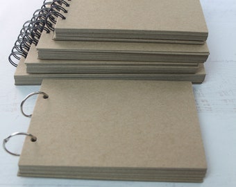 Chipboard Album-Mini Scrapbook-Blank Rectangle Scrapbook-Chipboard Journal 10 pages- 8 sizes available 5" to 8 1/2" wide