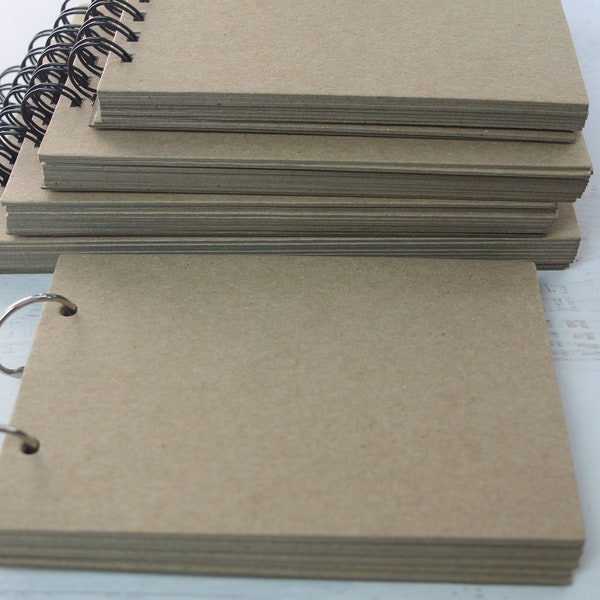 Chipboard Album-Mini Scrapbook-Blank Rectangle Scrapbook-Chipboard Journal 10 pages- 8 sizes available 5" to 8 1/2" wide