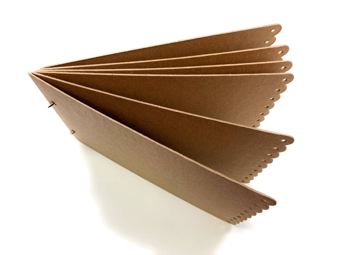 Blank Scrapbookbare Chipboard Albumeyelet Scallop Edge Etsy