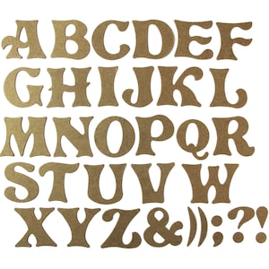 2&quot; FAIRYTALE chipboard alphabet - Uppercase letters - choose 26 or 52 letters