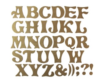 2" FAIRYTALE  chipboard uppercase alphabet ready to alter choose 26 or 52 letters
