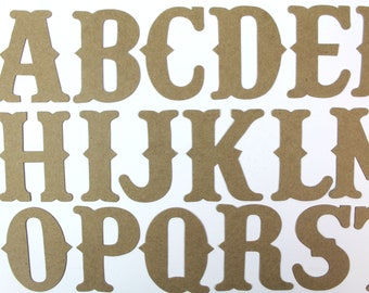 3" Letter Die Cuts - Vintage font alphabet letters - Uppercase Letters - Full A-Z or choose letters