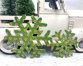 11 Polka Dot snowflake die cuts - Christmas Snowflakes - Dot Snowflake Ornaments - Use as ornaments, garlands, window deocr+