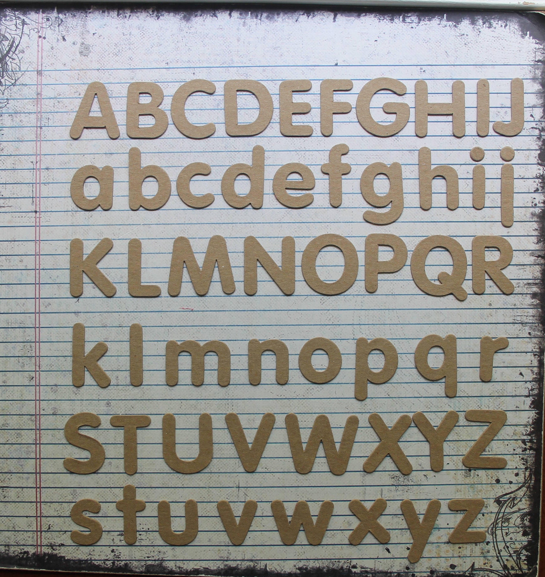 1 1/4 tall Smooth Alphabet upper and lowercase chipboard Etsy