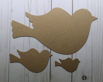 Bare Chipboard Flying Bird Die Cuts [small, large, x-large]