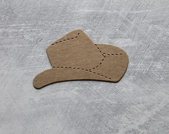 4 Cowboy Hat small Bare-Unfinished chipboard die cut 3"w x 1 15/16"h