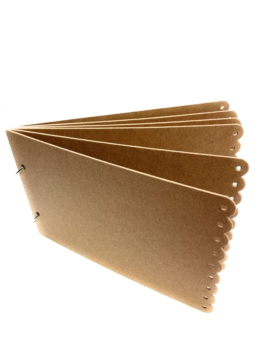 Blank Scrapbookbare Chipboard Albumeyelet Scallop Edge Etsy