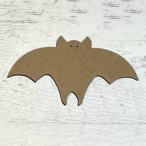 3 Large Halloween Bats - Chipboard or black paper Bat die cuts 3 1/4&quot; tall x 6&quot; long