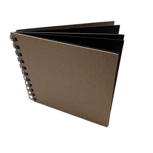 5 3/4" Chipboard Scrapbook Album-Blank Mini Scrapbook-Bare Journal or Guestbook-Scalloped or Plain Pages 10 pages wire bound Bild 7