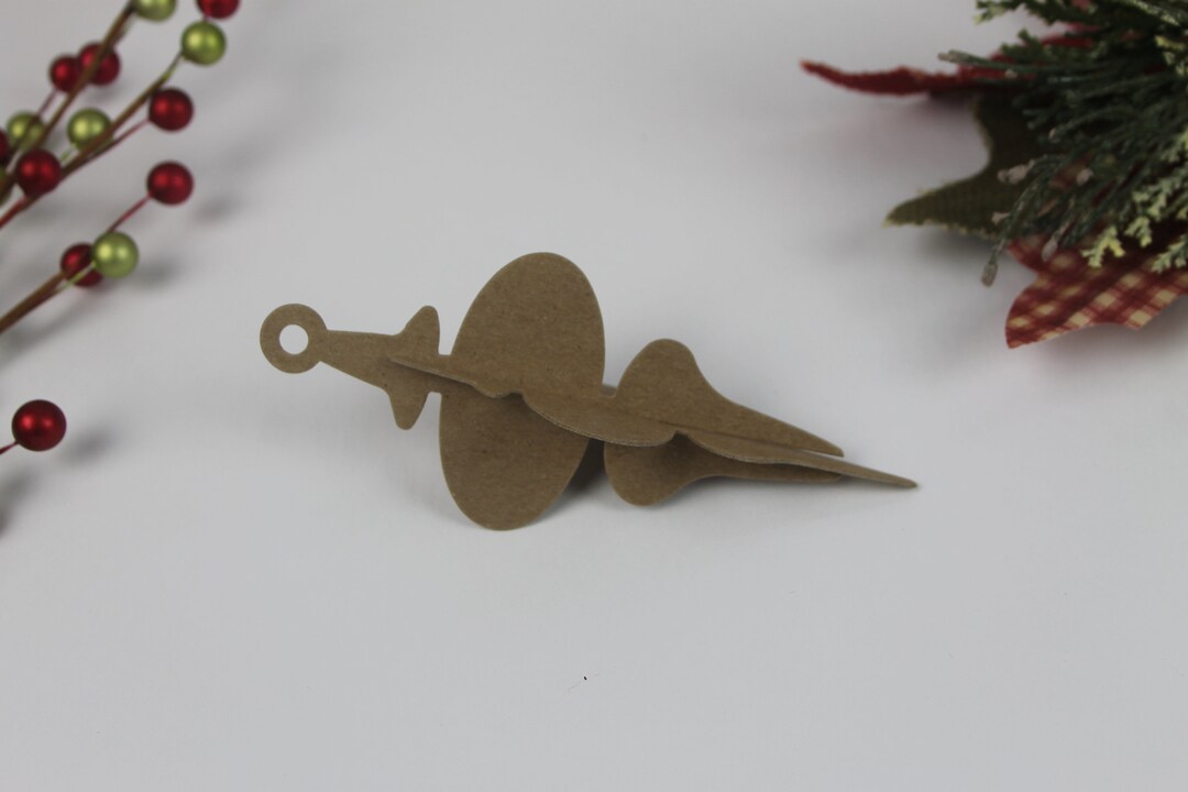 3D Chipboard Christmas Ornaments Choose Quantity Easy Etsy