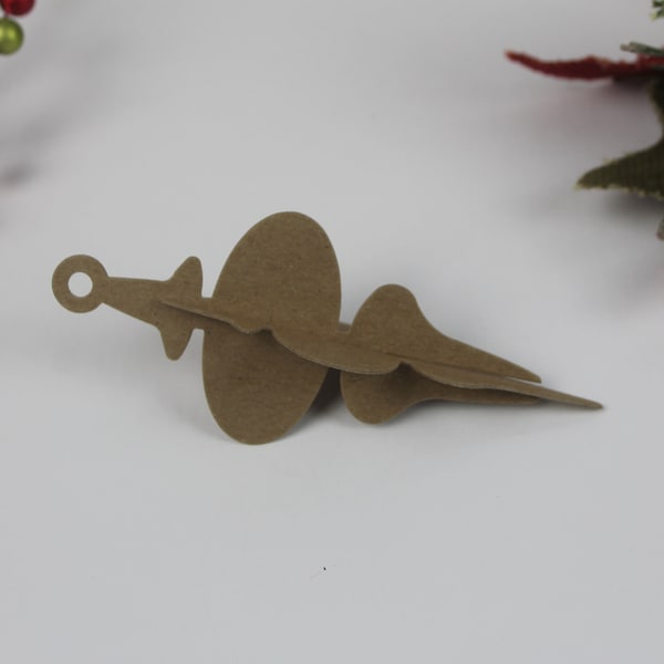3D Chipboard Christmas Ornaments - Choose Quantity - Easy Assembly - Christmas Craft