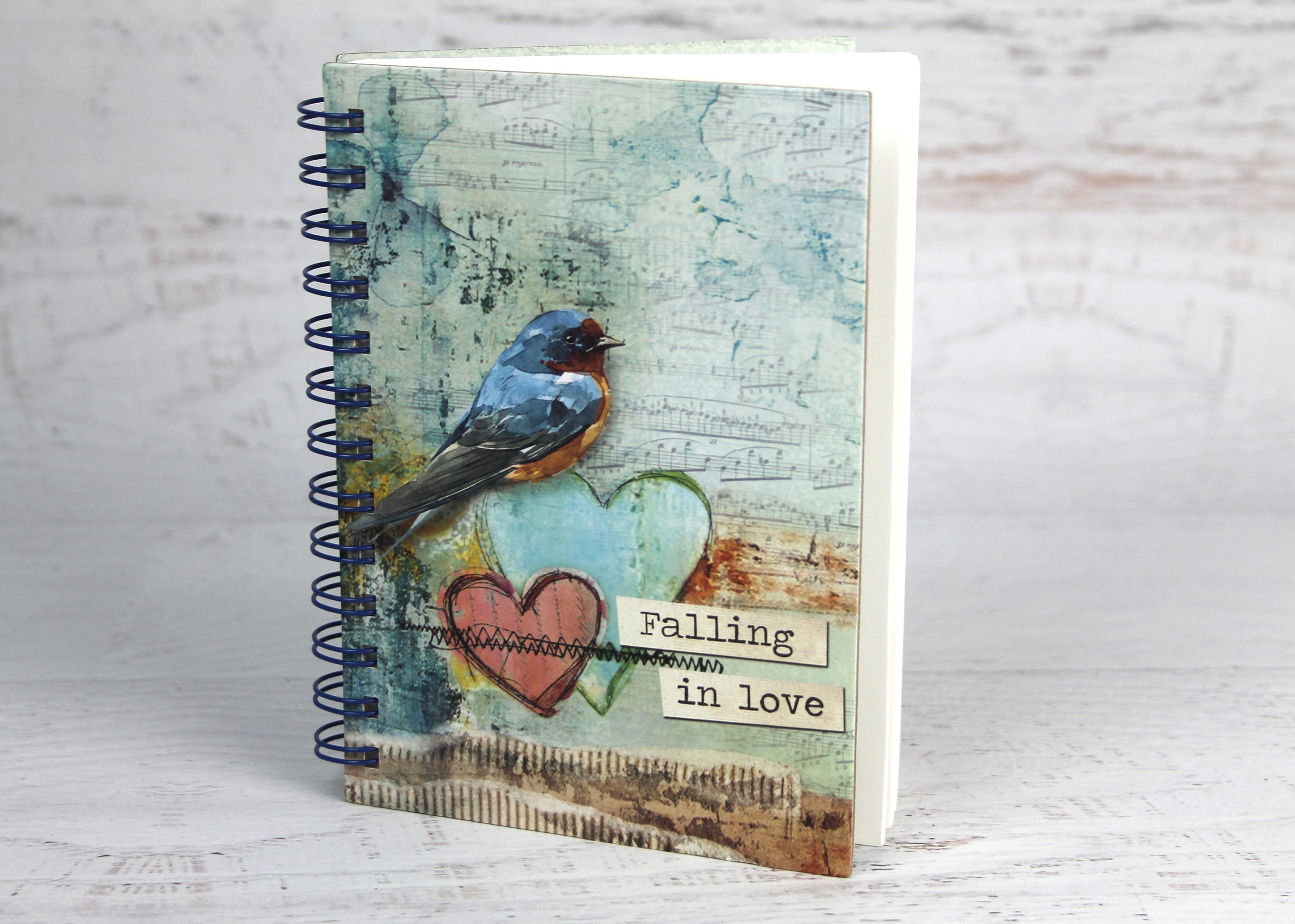 Personalized Love birds Engraved Leather Photo Album/ Personalized