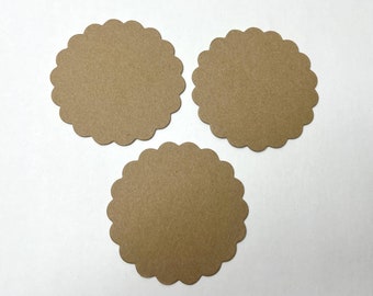 Scalloped Circles - Bare chipboard die cuts 4 1/8 inches - Choose quantity