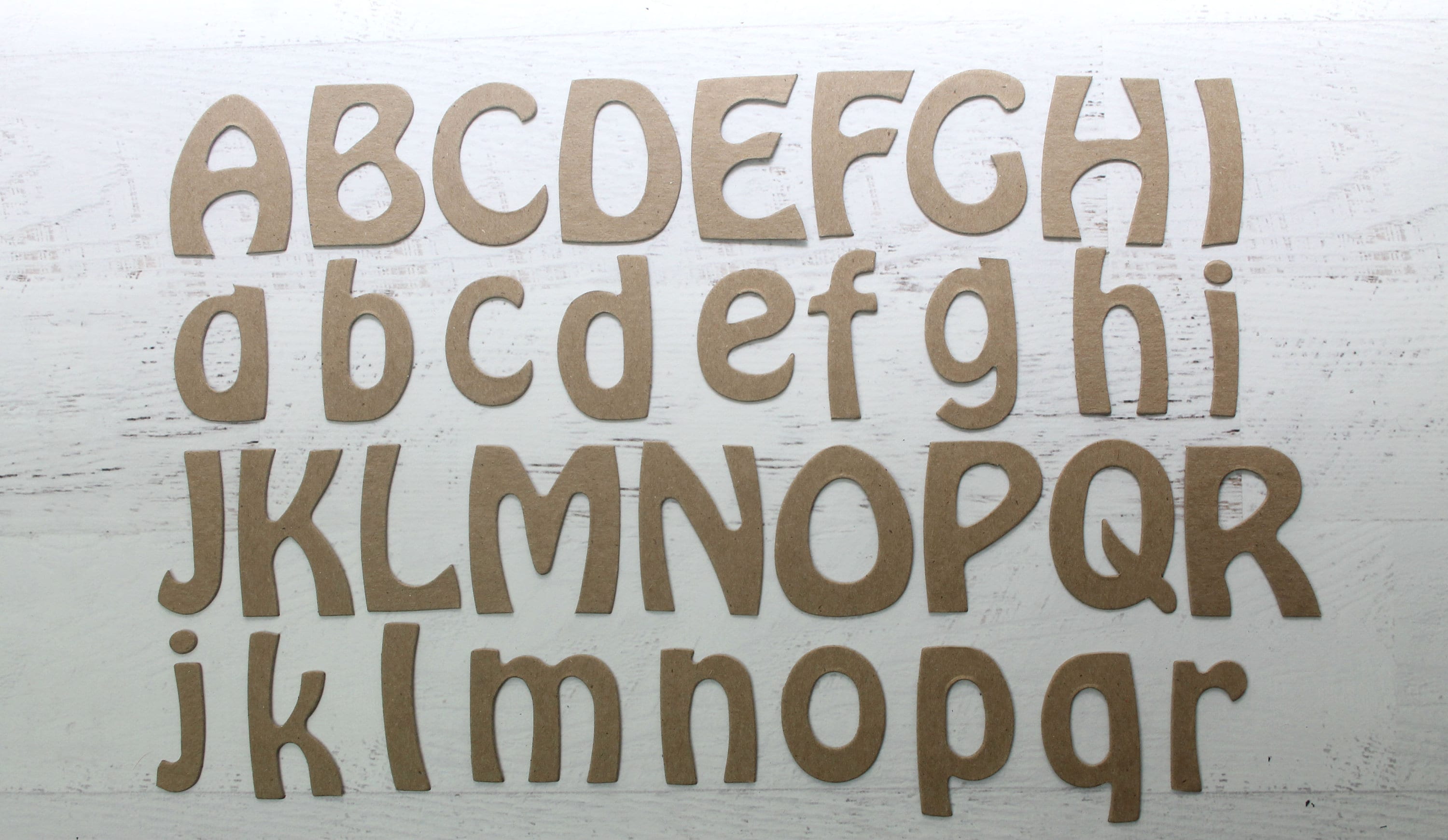 2 Chipboard Alphabet Curve uppercase or lowercase Etsy