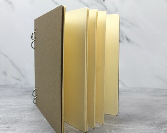 8" x 8" Scrapbook Album-Chipboard & Paper Album-8 Inch Guest Book-Sketchbook [choose # of pages,chipboard or cardstock]