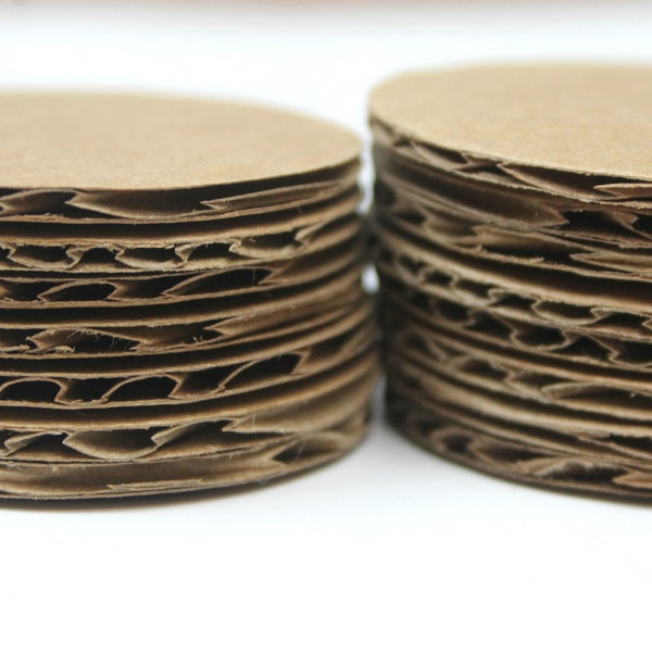 Corrugated cardboard circles die cuts for stringing...making garlands [choice of sizes 1 to 9 inch] use for STEM Project+