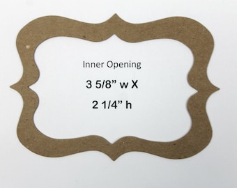 Bracket Frames with/without backing piece - Frame Die Cuts [choice of size & chipboard/cardstock]