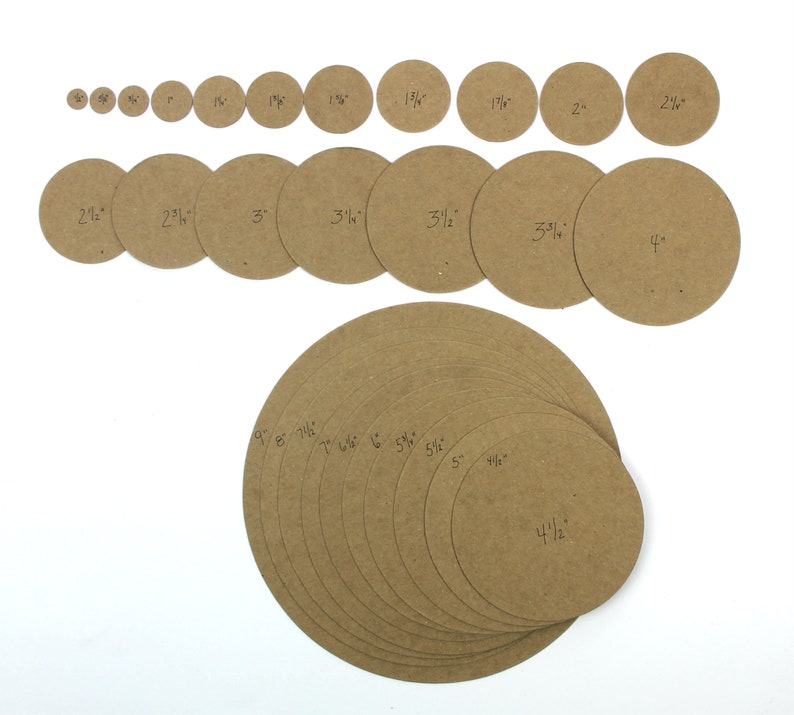 50 cardboard circle die cuts Blank chipboardcircles Etsy
