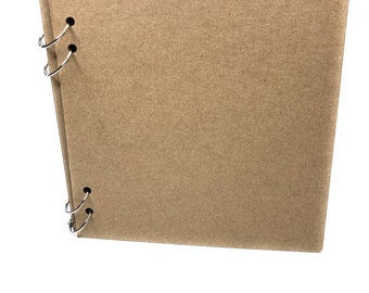 8" x 8" Scrapbook Album-Chipboard & Paper Album-8 Inch Guest Book-Sketchbook [choose # of pages,chipboard or cardstock]