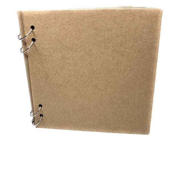 8" x 8" Scrapbook Album-Chipboard & Paper Album-8 Inch Guest Book-Sketchbook [choose # of pages,chipboard or cardstock]