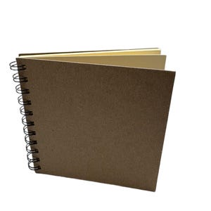 5 3/4" Chipboard Scrapbook Album-Blank Mini Scrapbook-Bare Journal or Guestbook-Scalloped or Plain Pages 10 pages wire bound Bild 4