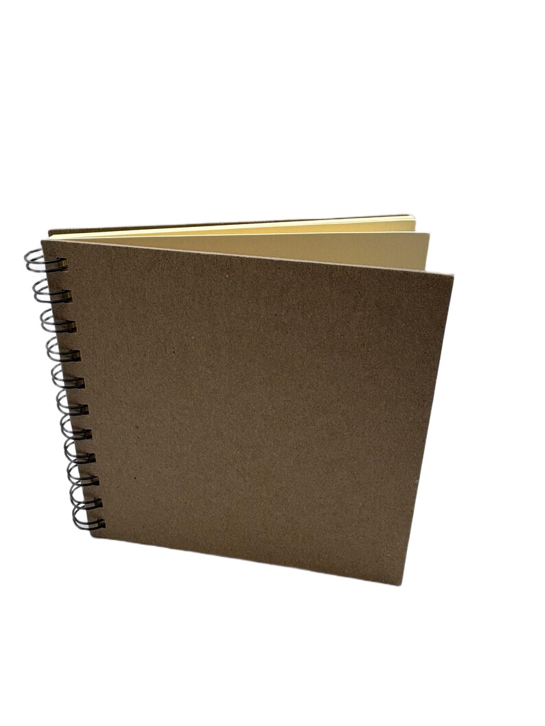 5 3/4" Chipboard Scrapbook Album-Blank Mini Scrapbook-Bare Journal or Guestbook-Scalloped or Plain Pages 10 pages wire bound Bild 4