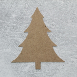 3 Wide Christmas Tree Bare chipboard die cuts